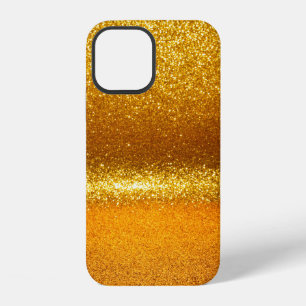 Gold glitter vintage lights texture. christmas ab iPhone 12 case