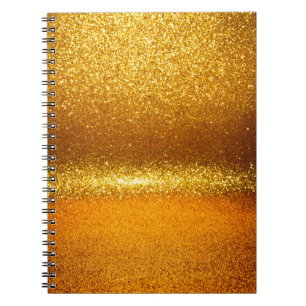 Gold glitter vintage lights texture. christmas ab notebook
