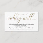 Gold Glitter Wishing Well for Wedding Invitation<br><div class="desc">Simple elegance.  Beautiful calligraphy accented with a faux gold glitter effect for your wedding invitation insert,  suggesting monetary gifts to your guests.</div>