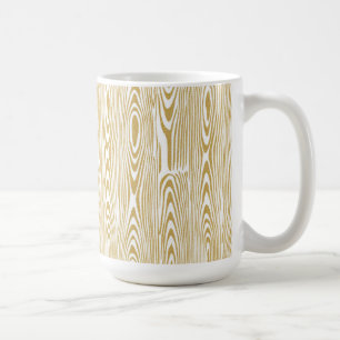Gold Glitter Wooden Rings Coffee Mug
