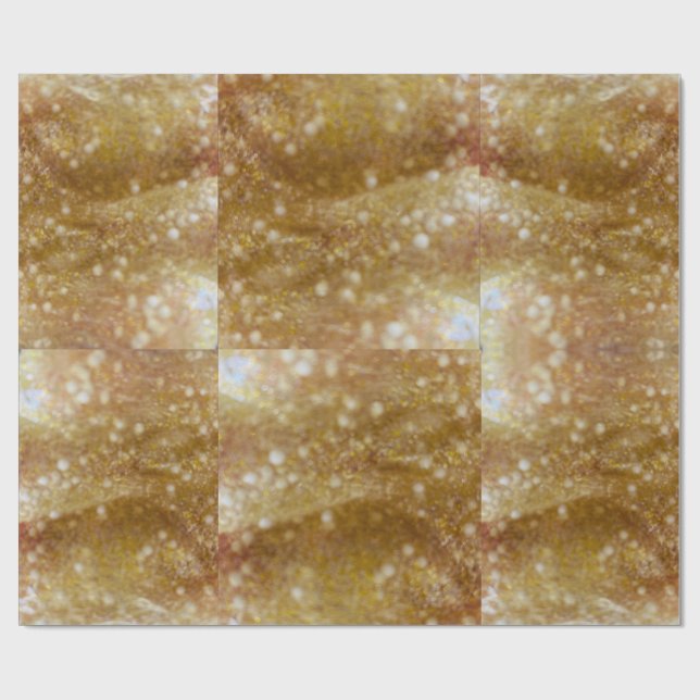 Gold Glitter Wrapping Paper (Flat)