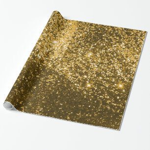 Gold Glitter Wrapping Paper