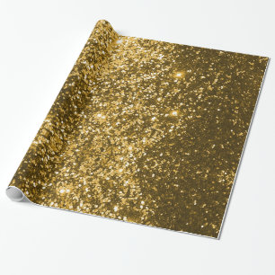 Gold Glitter Wrapping Paper