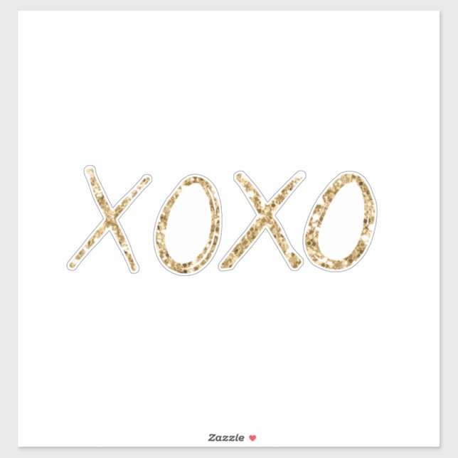 Gold Glitter XOXO (Sheet)