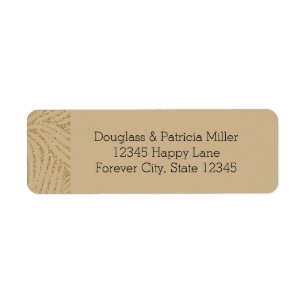 Gold Glitter Zebra Print