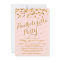Gold Glittering Confetti Bachelorette Party Invite