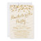 Gold Glittering Confetti Bachelorette Party Invite
