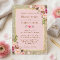 Gold Glitters Blush Pink Floral Wedding Invitation