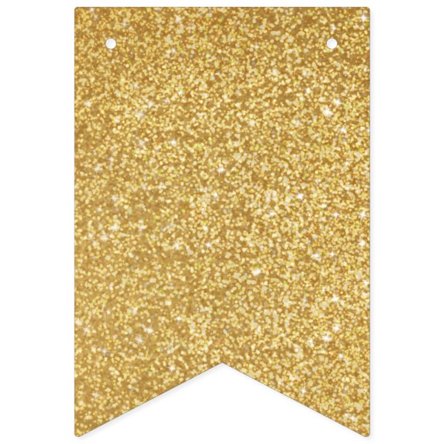 Gold Glitters. Bunting (First Flag)