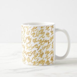 Gold Glitz Abstract Squiggles Coffee Mug