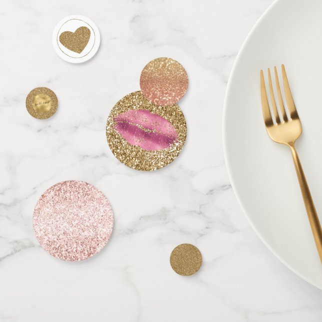 Gold Glitz Glam Glitter Sparkle Personalised Confetti (Group)