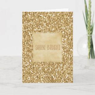 Gold Glitz Glitter Sparkle      Card