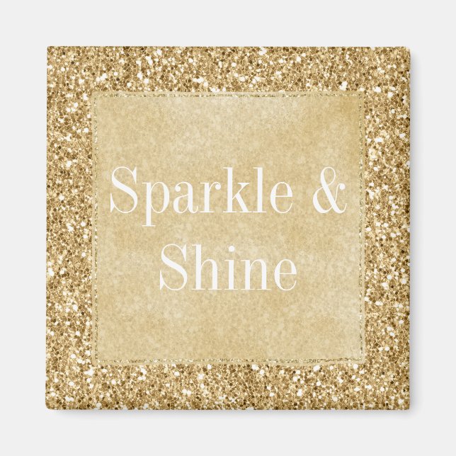 Gold Glitz Glitter Sparkle    Magnet (Front)