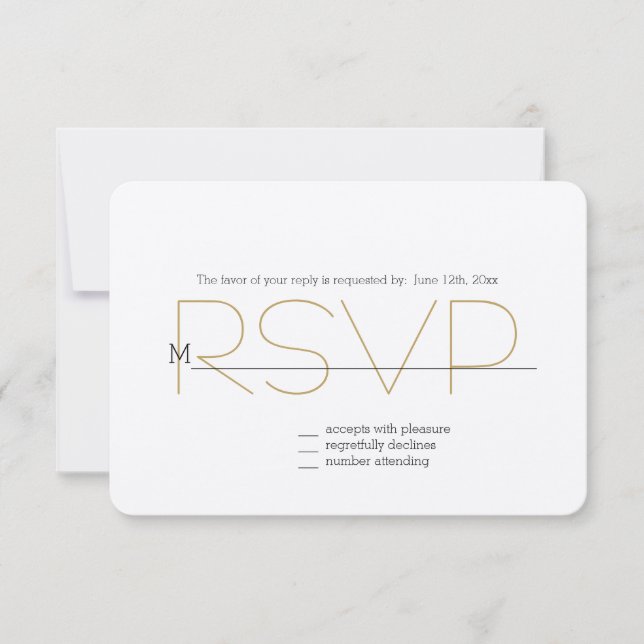 Gold Glitz RSVP (Front)