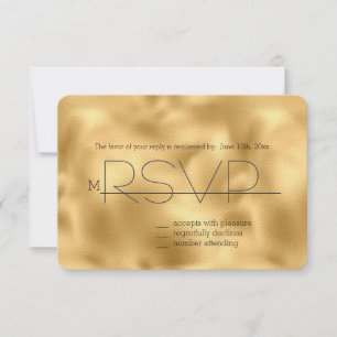 Gold Glitz Zebra Print RSVP