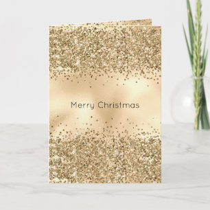 Gold Glitzy Confetti Glitter Sparkle Card