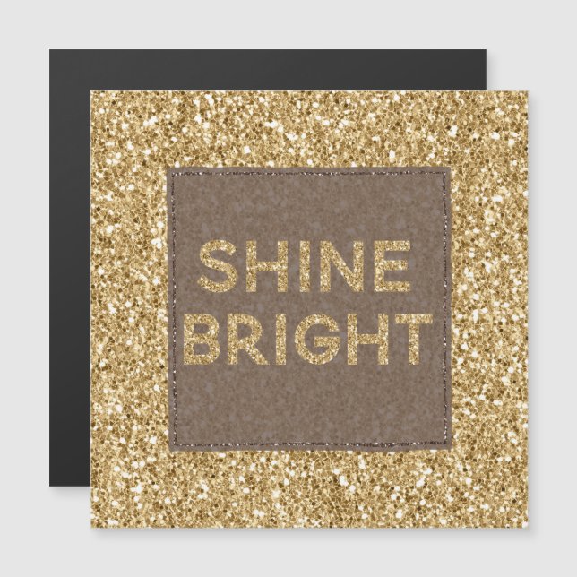 Gold Glitzy Glitter Shine Bright         (Front/Back)