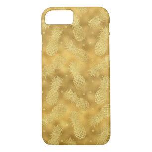 Gold Glitzy Pineapples iPhone 8/7 Case