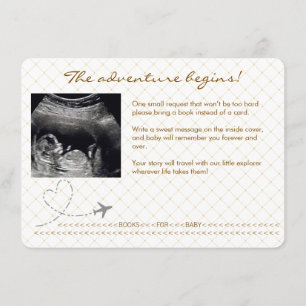 Gold Globe Passport Travel Books for Baby Enclosure Card