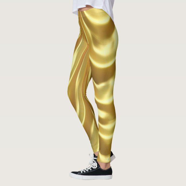 Gold Glossy Popular Leggings (Left)