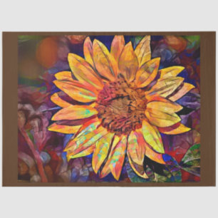 Gold Glossy Sunflower Elegant Collection Tissue Paper