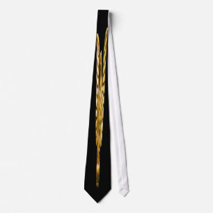 Gold, Golden Eagle on Black Background Tie
