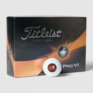 Gold Golf Cart - E Initial Mark deep red Balls
