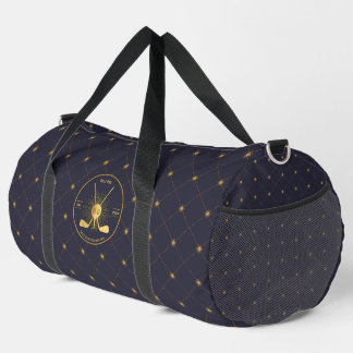 Gold Golf Clubs Duffle Bag