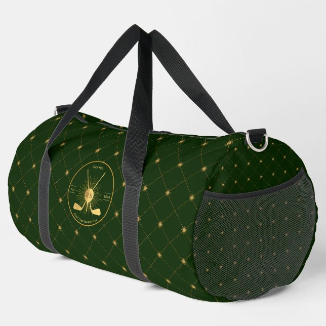 Gold Golf Clubs Duffle Bag (Right Corner)