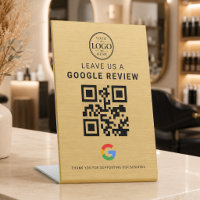 Gold Google Review Logo Tabletop Display