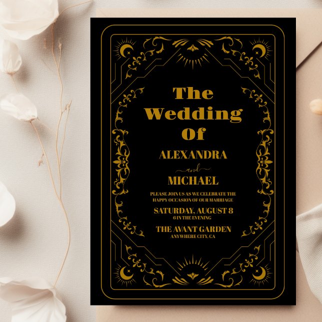 Gold Gothic Elegant Tarot Card Wedding (Creator Uploaded)