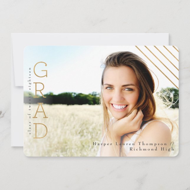 GOLD GRAD ANNOUNCEMENT (Front)