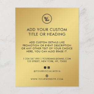 Gold Gradient Custom Business Logo & Social Media Flyer
