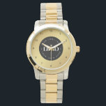 Gold Gradient Custom Logo Business Company Owner  Watch<br><div class="desc">This cool hand watch would make a wonderful gift for a company owner/employee. Easily add the desired logo by clicking on the "personalise" option.</div>