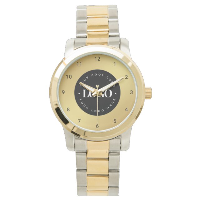 Gold Gradient Custom Logo Business Company Owner  Watch (Front)