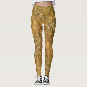 Gold Gradient Dragon Scales Leggings