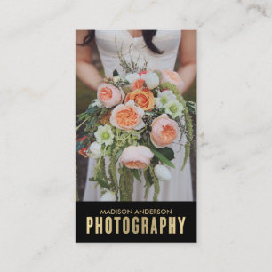 Gold Gradient Photography Business Cards