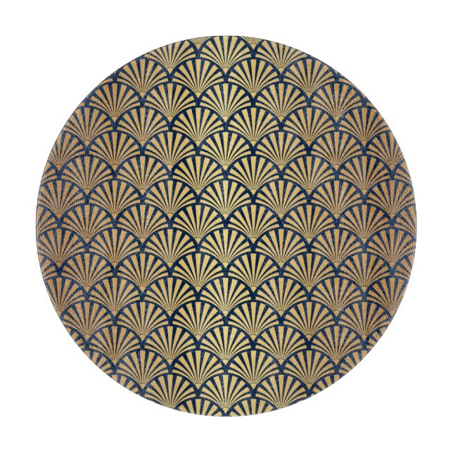 Gold Gradient: Seamless Art Deco Cutting Board (Front)