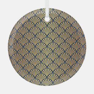 Gold Gradient: Seamless Art Deco Glass Tree Decoration