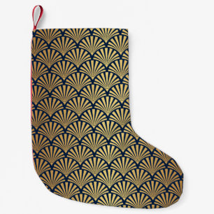 Gold Gradient: Seamless Art Deco Small Christmas Stocking