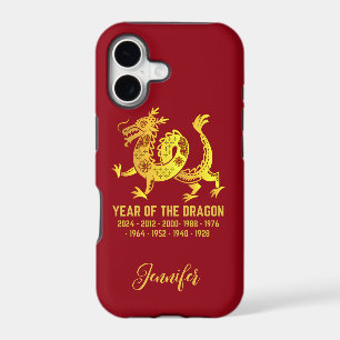 Gold Gradient Year Of The Dragon Zodiac Red