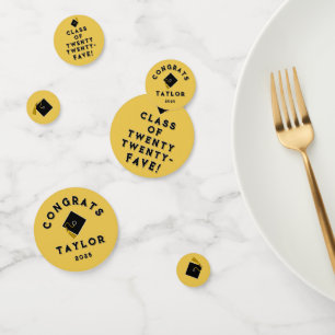 Gold Graduation 2025 Confetti