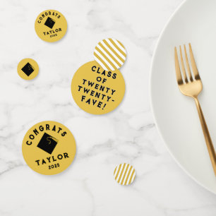 Gold Graduation 2025 Confetti