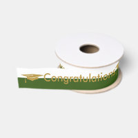 Gold Graduation Cap Green White School Colours