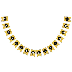 Gold Graduation Congrats Bunting