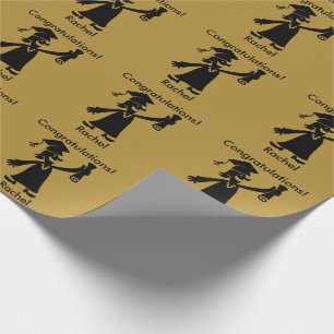 Gold Graduation - Congratulations Wrapping Paper