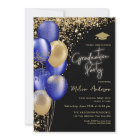 Gold Graduation Party Navy Blue balloons
