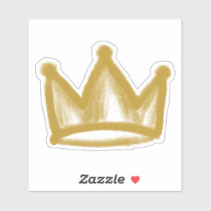 Gold graffiti crown