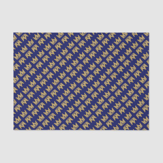 Gold graffiti crown  tissue paper (Front)