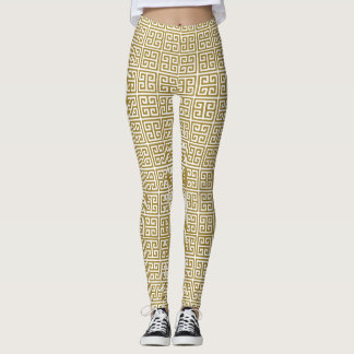 Gold Greek Key Leggings